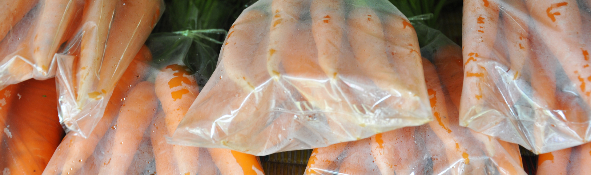 fresh carrot in poly bags